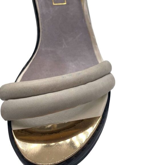 SOL SANA Oscar Leather Triangle Shaped Block Heel Sandals Sz 38 REVOLVE Strappy - Picture 11 of 11